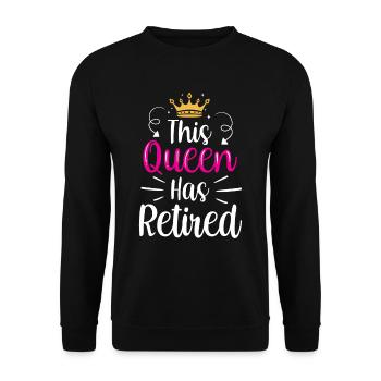 Diese Königin Hat Sich Zur Ruhe Gesetzt Großmutter - Unisex Pullover - Schwarz - Vorne - Alina (178cm) & Michal (187cm)
