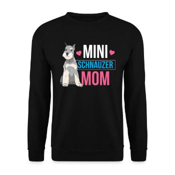 Schnauzer miniature Maman Fille Schnauzers Chien - Sweat-shirt Unisexe - noir - Devant - Alina (178cm) & Michal (187cm)