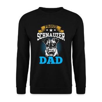 Stolzer Schnauzer Papa Haustier Hund Schnauzers - Unisex Pullover - Schwarz - Vorne - Alina (178cm) & Michal (187cm)