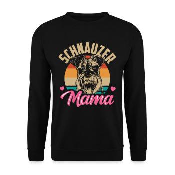 Schnauzer Mama Haustier Hund Schnauzers Sprüche - Unisex Pullover - Schwarz - Vorne - Alina (178cm) & Michal (187cm)