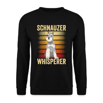 Schnauzer Whispering Dog Schnauzers Pet - Unisex Sweatshirt - black - Front - Alina (178cm) & Michal (187cm)