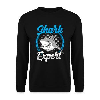 Shark Expert Shark Diving Sharks Shark Shark Tooth - Sweat-shirt Unisexe - noir - Devant - Alina (178cm) & Michal (187cm)