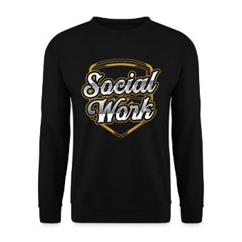 Travail social Profession Travailleur social Travail social - Sweat-shirt Unisexe - noir - Devant - Alina (178cm) & Michal (187cm)