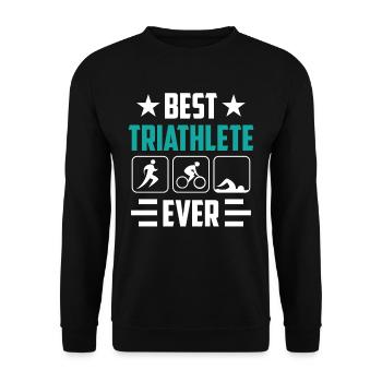 Bester Triathlet Aller Zeiten Triathlon Triathlons - Unisex Pullover - Schwarz - Vorne - Alina (178cm) & Michal (187cm)