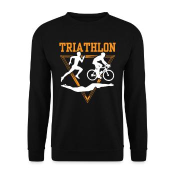 Triathlon Sport Triathlete Triathlete Triathlons - Unisex Sweatshirt - black - Front - Alina (178cm) & Michal (187cm)