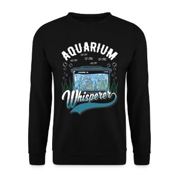 Aquarium Whisperer Aquaristics Aquarist Aquarist - Unisex Sweatshirt - black - Front - Alina (178cm) & Michal (187cm)