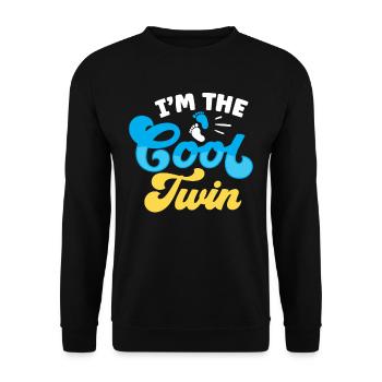 I'm the cool twin humor twins funny - Unisex Sweatshirt - black - Front - Alina (178cm) & Michal (187cm)