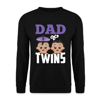 Vater Von Zwillingen Zwilling Humor Zwillinge - Unisex Pullover - Schwarz - Vorne - Alina (178cm) & Michal (187cm)
