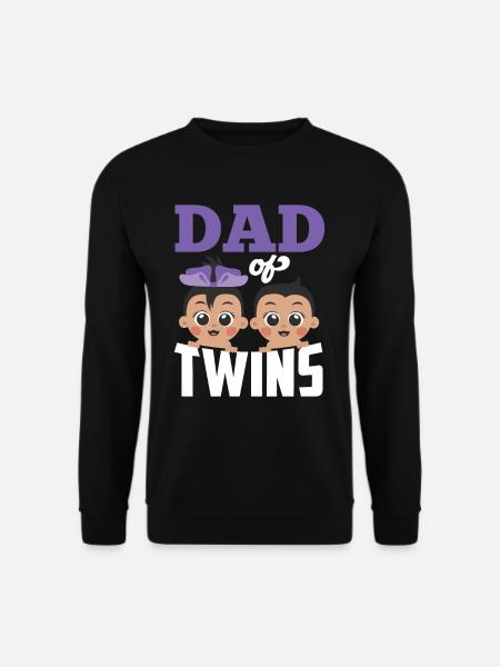 Vater Von Zwillingen Zwilling Humor Zwillinge - Unisex Pullover - Schwarz