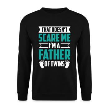 Das Macht Mir Keine Angst Ich Bin Ein Vater Von - Unisex Pullover - Schwarz - Vorne - Alina (178cm) & Michal (187cm)
