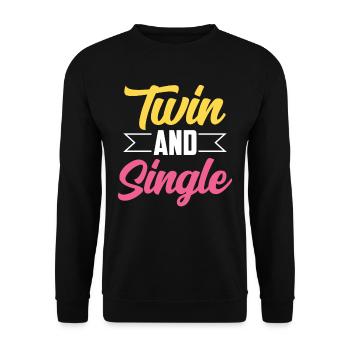 Gémeaux et humour sarcastique unique Gémeaux - Sweat-shirt Unisexe - noir - Devant - Alina (178cm) & Michal (187cm)