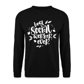 Meilleur travailleur social de tous les temps en travail social - Sweat-shirt Unisexe - noir - Devant - Alina (178cm) & Michal (187cm)