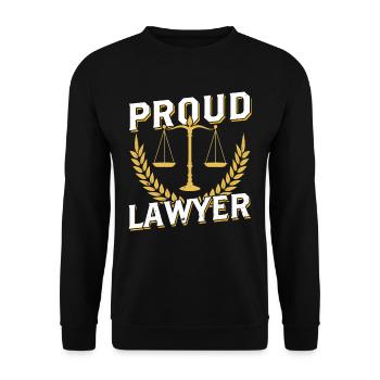 Fier avocat Avocat Diplôme d’avocat en droit - Sweat-shirt Unisexe - noir - Devant - Alina (178cm) & Michal (187cm)