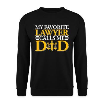 Mon avocat préféré m’appelle Papa Jura Jurist - Sweat-shirt Unisexe - noir - Devant - Alina (178cm) & Michal (187cm)