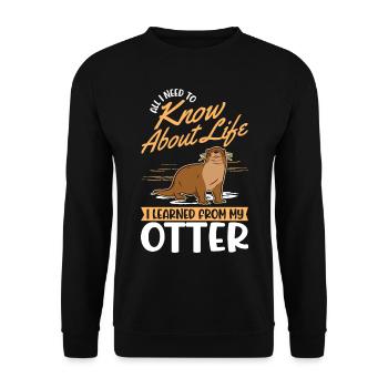 Loutre Cadeau Loutre Loutre Loutre Loutre de mer - Sweat-shirt Unisexe - noir - Devant - Alina (178cm) & Michal (187cm)