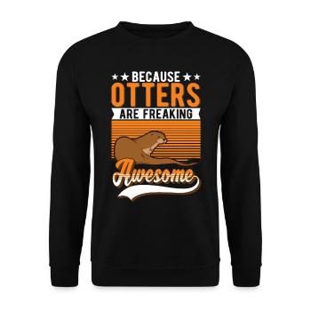 Loutre Cadeau Loutre Loutre Loutre Loutre de mer - Sweat-shirt Unisexe - noir - Devant - Alina (178cm) & Michal (187cm)