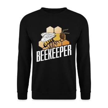Beekeepers Beekeepers Beekeepers Honey Bee - Unisex Sweatshirt - black - Front - Alina (178cm) & Michal (187cm)