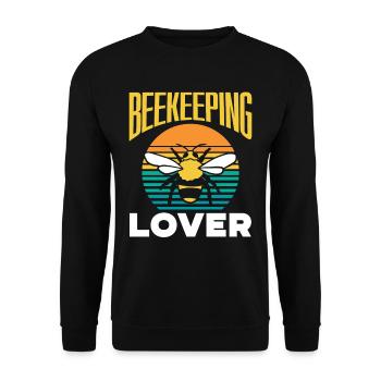 Beekeeping, lover, beekeeping, beekeeper, beekeeper, bee - Unisex Sweatshirt - black - Front - Alina (178cm) & Michal (187cm)