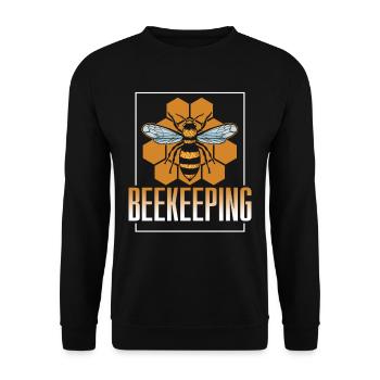 Imkerei Imker Imkern Honigbiene - Unisex Pullover - Schwarz - Vorne - Alina (178cm) & Michal (187cm)