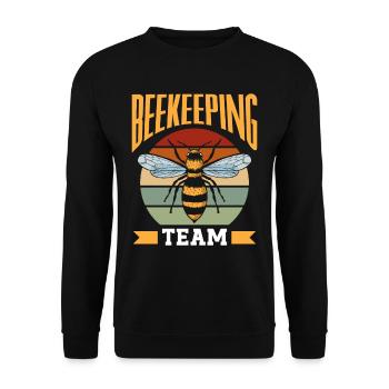 Équipe apiculture, abeille mellifère, apiculteurs, apiculteurs - Sweat-shirt Unisexe - noir - Devant - Alina (178cm) & Michal (187cm)