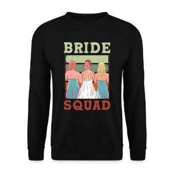 Braut Team Hochzeit Heiraten Bräute Party - Unisex Pullover - Schwarz - Vorne - Alina (178cm) & Michal (187cm)