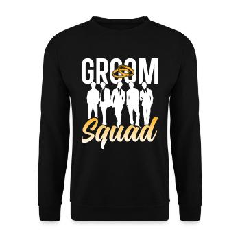 L’équipe du marié dit Fête de mariage - Sweat-shirt Unisexe - noir - Devant - Alina (178cm) & Michal (187cm)