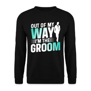 À l’écart, je suis le mariage de fête du marié - Sweat-shirt Unisexe - noir - Devant - Alina (178cm) & Michal (187cm)