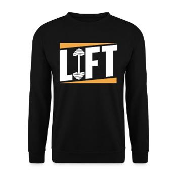 Lift Workout Gym Gewichtheber Gewichtheben - Unisex Pullover - Schwarz - Vorne - Alina (178cm) & Michal (187cm)