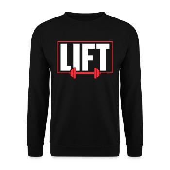Lift Gym Weightlifting Weightlifting Workout - Unisex Sweatshirt - black - Front - Alina (178cm) & Michal (187cm)