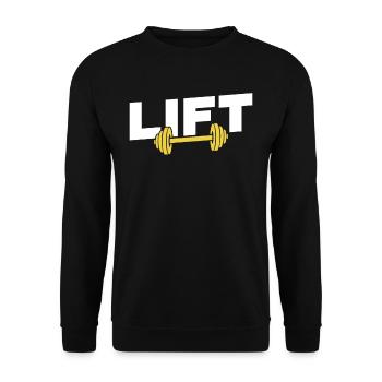 Lift Workout Haltérophilie Gym Haltérophile - Sweat-shirt Unisexe - noir - Devant - Alina (178cm) & Michal (187cm)
