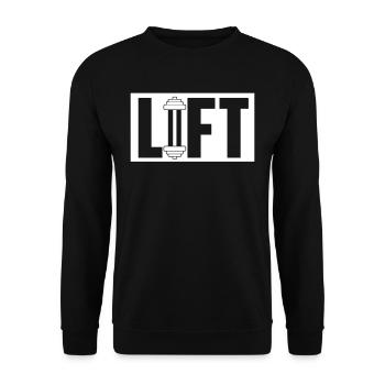 Lift Workout Weightlifter Weightlifting Gym - Sweat-shirt Unisexe - noir - Devant - Alina (178cm) & Michal (187cm)