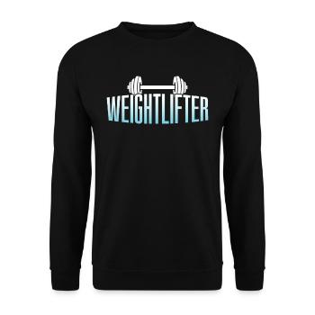 Gewichtheber Workout Gym Fitness Gewichtheben - Unisex Pullover - Schwarz - Vorne - Alina (178cm) & Michal (187cm)