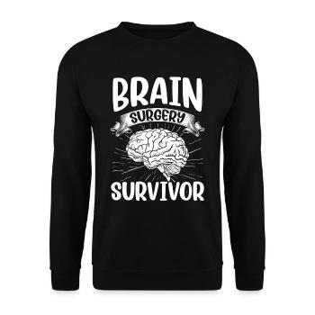 Brain Surgery Survivor Brain Surgery - Unisex Sweatshirt - black - Front - Alina (178cm) & Michal (187cm)