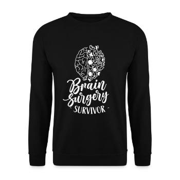Brain Surgery Survivor Brain Surgery - Unisex Sweatshirt - black - Front - Alina (178cm) & Michal (187cm)
