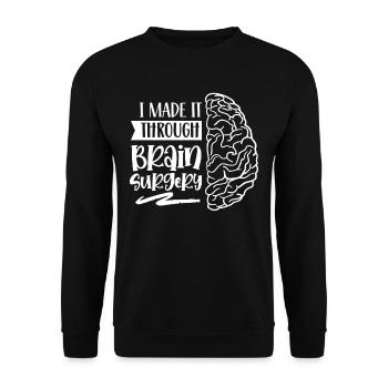 J’ai survécu à une chirurgie du cerveau - Sweat-shirt Unisexe - noir - Devant - Alina (178cm) & Michal (187cm)