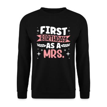 Premier anniversaire en tant que femme femme enceinte humour - Sweat-shirt Unisexe - noir - Devant - Alina (178cm) & Michal (187cm)
