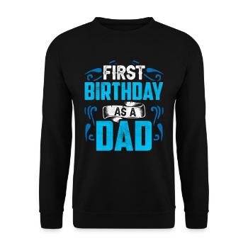 Premier anniversaire Comme papa enceinte Dictons Humour - Sweat-shirt Unisexe - noir - Devant - Alina (178cm) & Michal (187cm)