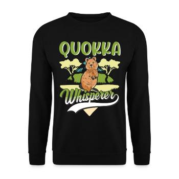 Quokka Whisperer Kangourou à queue courte - Sweat-shirt Unisexe - noir - Devant - Alina (178cm) & Michal (187cm)