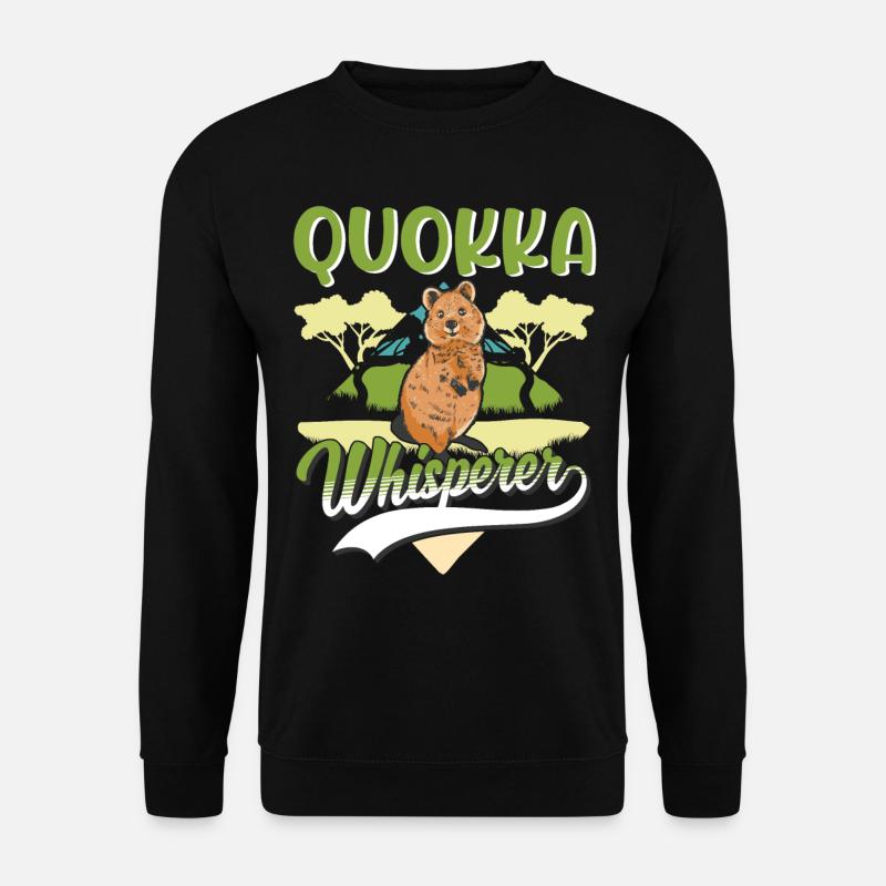 Quokka Flüsterer Kurzschwanzkänguru - Unisex Pullover - Schwarz
