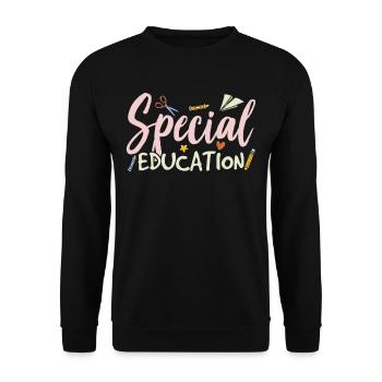 Sonderpädagogik Beruf Lehrer Sonderpädagoge - Unisex Pullover - Schwarz - Vorne - Alina (178cm) & Michal (187cm)