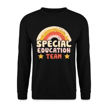 Special Education Team Teacher Profession Special Education Teacher - Unisex Sweatshirt - black - Front - Alina (178cm) & Michal (187cm)