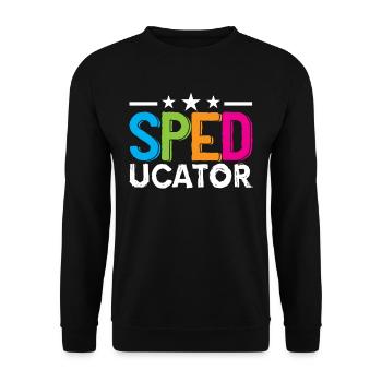 Sped Ucator Profession Special Education Special Education - Unisex Sweatshirt - black - Front - Alina (178cm) & Michal (187cm)