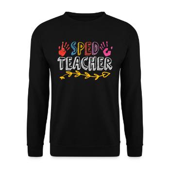 Special Education Teacher Special Education Profession - Unisex Sweatshirt - black - Front - Alina (178cm) & Michal (187cm)