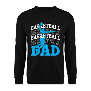 Basketball Vater Basketballspieler Team Trainer - Unisex Pullover - Schwarz - Vorne - Alina (178cm) & Michal (187cm)