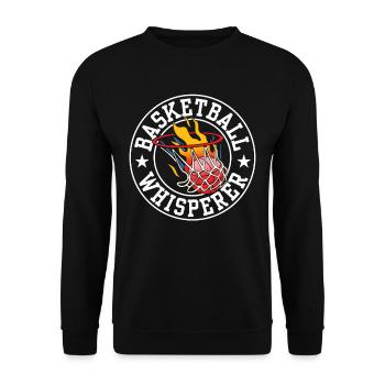 Basketball Whisperer Team Player Basketball - Sweat-shirt Unisexe - noir - Devant - Alina (178cm) & Michal (187cm)