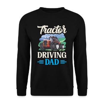 Conducteur de tracteur Père Agriculteur agricole Agriculteur - Sweat-shirt Unisexe - noir - Devant - Alina (178cm) & Michal (187cm)