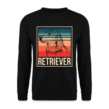 Retriever Retrievers Dictons Chien de compagnie - Sweat-shirt Unisexe - noir - Devant - Alina (178cm) & Michal (187cm)