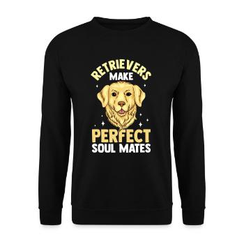 Retrievers are perfect soulmate dog - Unisex Sweatshirt - black - Front - Alina (178cm) & Michal (187cm)