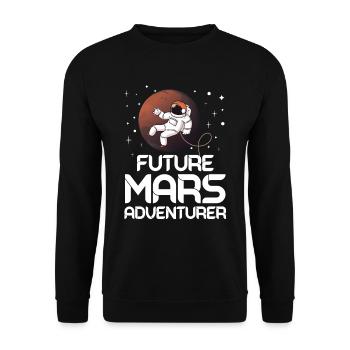 Future Mars Adventurer Astronaut Planet - Unisex Sweatshirt - black - Front - Alina (178cm) & Michal (187cm)