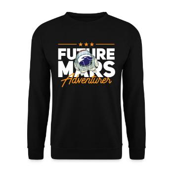 Future Mars Adventurer Astronaut Planet - Sweat-shirt Unisexe - noir - Devant - Alina (178cm) & Michal (187cm)